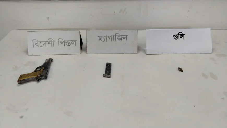 Foreign-Made Pistol, Ammunition Recovered in Rajshahi