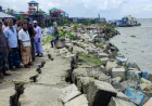 Strong Meghna Current Erodes Bhola Town Protection Embankment