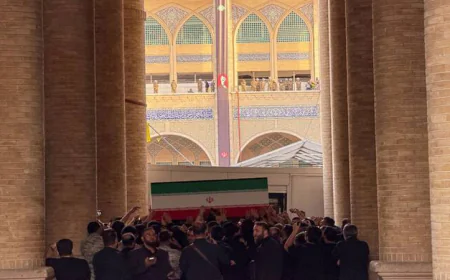 Supreme leader’s body arrives at Tehran religious complex for funeral
