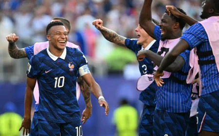 France edge past Paraguay to set up World Cup clash with Morocco