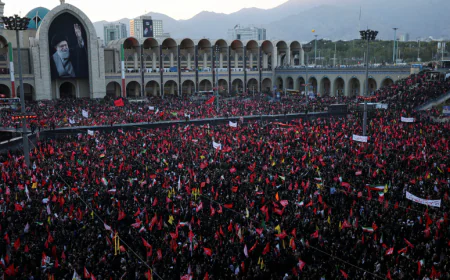 Khamenei Funeral Procession Begins in Tehran Amid Massive Crowds