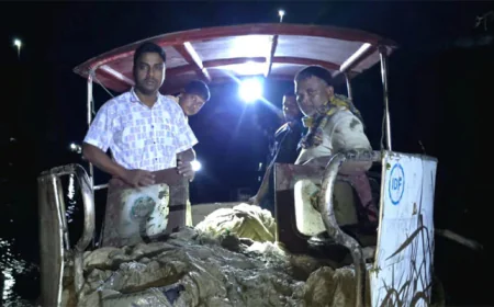 6,500m of illegal nets seized from Halda River