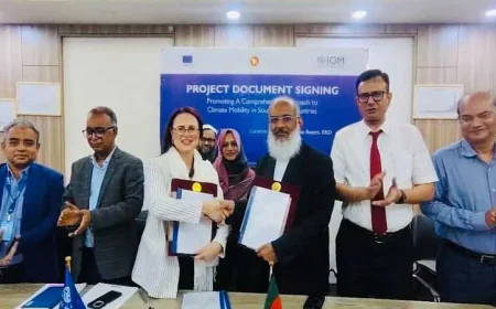 Bangladesh, IOM Launch €1.125m EU-Funded Climate Mobility Initiative