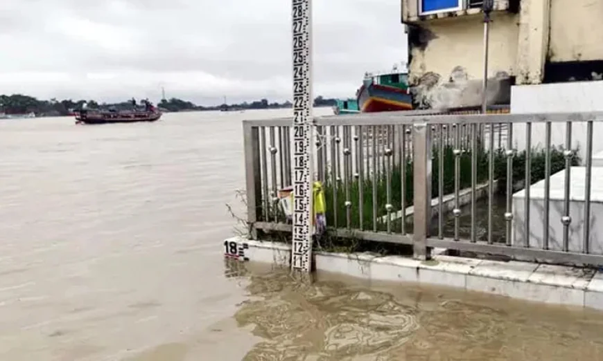 Low-Lying Areas in Sunamganj Submerged by Floodwaters