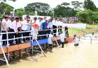 PM Releases Fish Fry Into Brahmaputra River