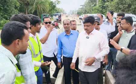 GCC Administrator inspects road & tree plantation program