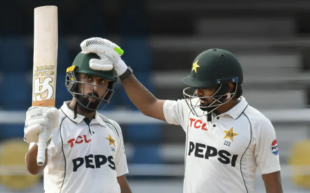 Shafique, Babar Anchor Pakistan’s Strong Reply Against West Indies