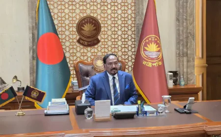Acting President Calls for Democratic, Discrimination-Free Bangladesh