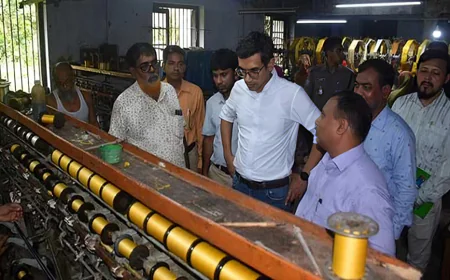 BIDA chief visits Rajshahi silk factory