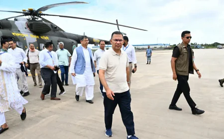 PM visits Maheshkhali to inspect deep-sea port, meet flood-affected people
