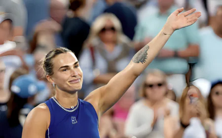 No. 1 Sabalenka Cruises Past Wang to Reach Cincinnati Last 16