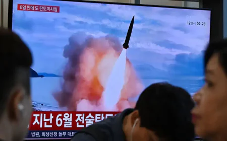 Japan Reports Possible North Korean Ballistic Missile Launch