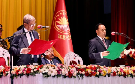 Mirza Fakhrul sworn in as 23rd president