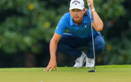 Australia's Min Woo Lee leads Tour Championship
