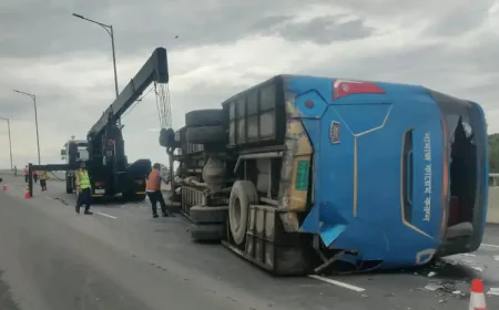 Bus overturns on Padma Bridge slope, 10 injured