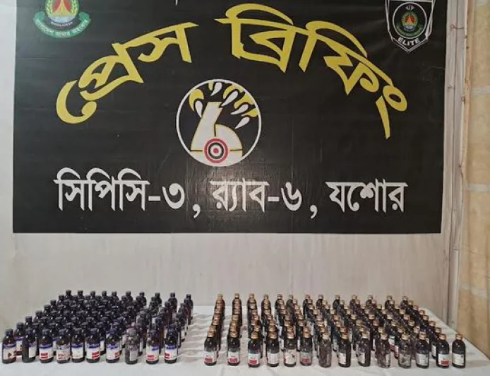 2 arrested in Jashore with 185 bottles of illegal drug syrup