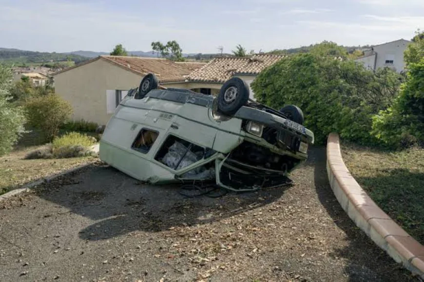Rare tornado devastates village in southern France
