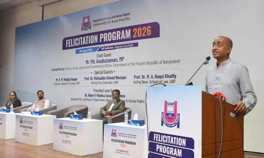 Law minister urges aspiring lawyers to prioritize skills over money