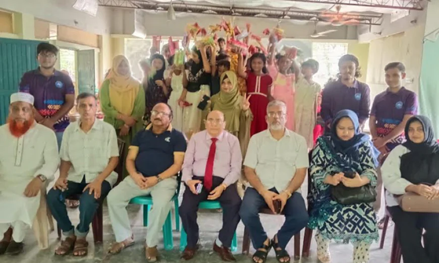 Health and educational materials distributed among children in Rajshahi