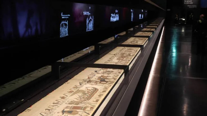 Bayeux Tapestry has two broken threads but no major damage