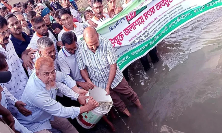 Fish fry released in Rangpur to mark BNP founding anniversary