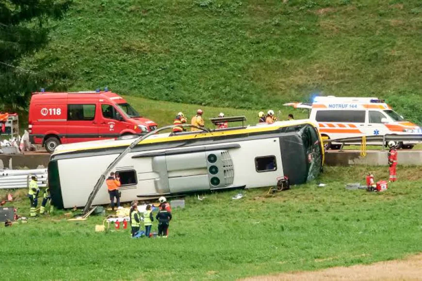 Five killed in Dutch coach crash in Switzerland: police
