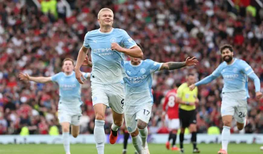 Haaland celebrates Man City’s controversial win over Man Utd
