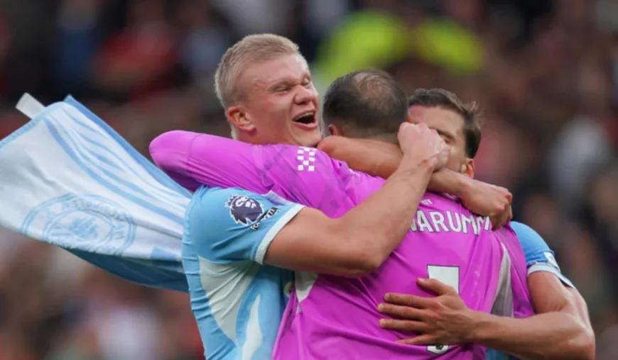 Haaland fires 10-man Man City to memorable win over Man Utd