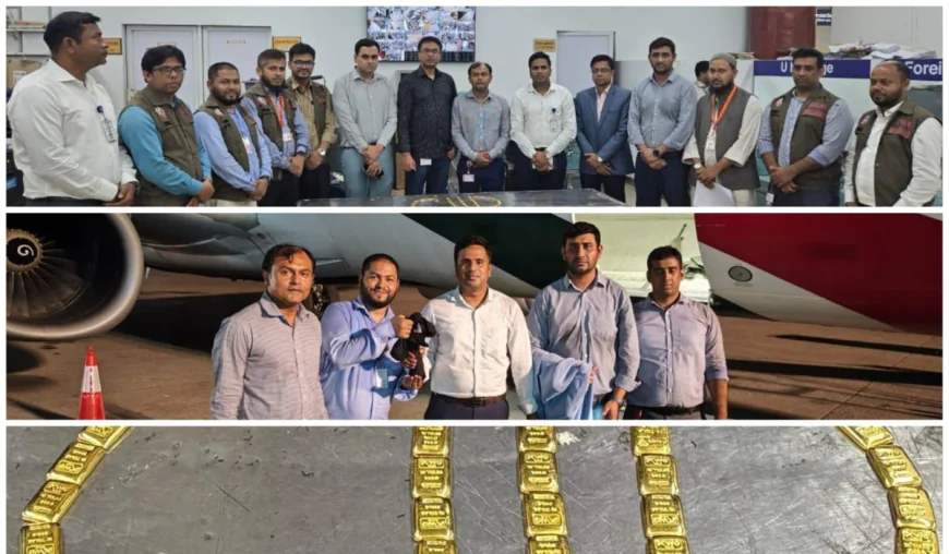 50 Gold Bars Recovered from Aircraft Toilet at Dhaka Airport