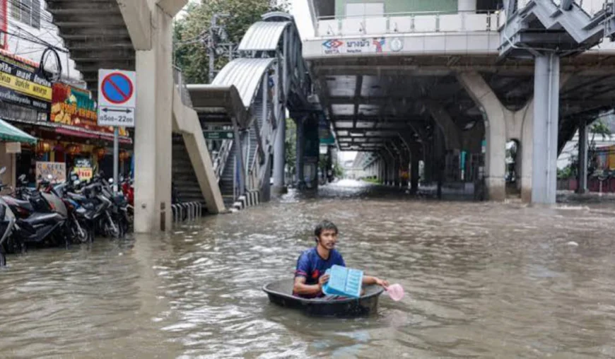 Bangkok declares disaster as heavy rains flood homes and roads