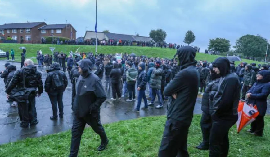 UK PM urges calm as thousands gather over flashpoint Northern Ireland parade
