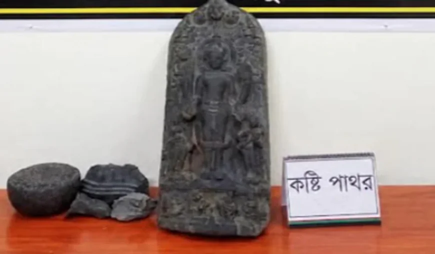 Vishnu idol and black stone fragments recovered in Rangpur