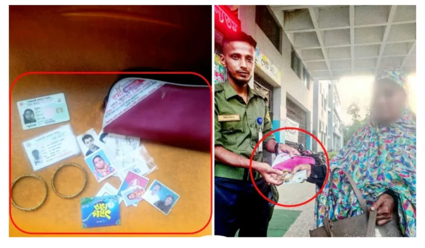 Woman Recovers Lost Bag Containing Gold Bangles Thanks to Ansar Member’s Honesty