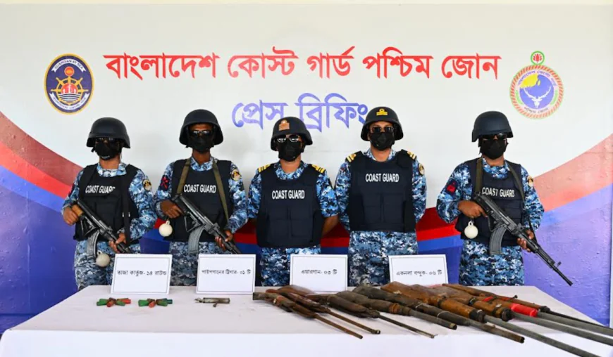 Coast Guard recovers firearms and ammunition in Sundarbans