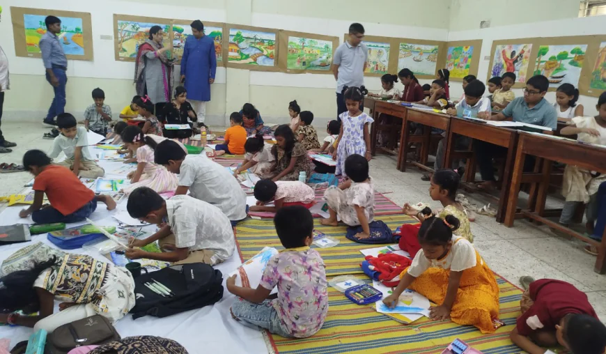 Children’s drawing competition held in Narail
