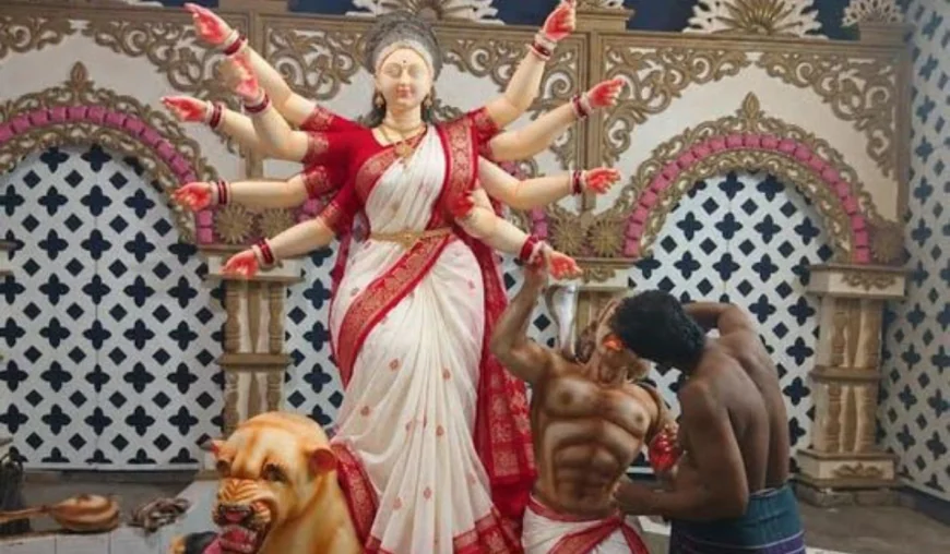 Final preparations underway at 232 Durga Puja mandaps in Chandpur