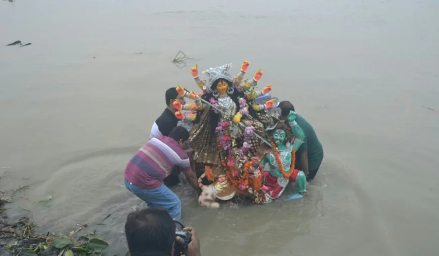 Durga Puja Concludes with Idol Immersion in Khulna Rivers