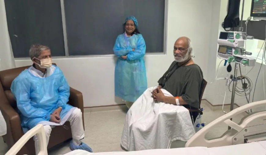 President visits LGRD minister in hospital