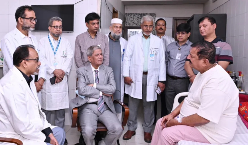 President visits ailing land minister at BMU